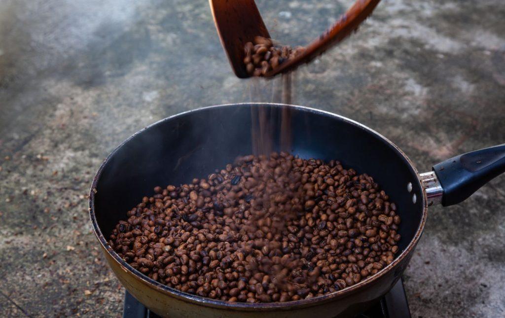 Roasted Coffee in a pan