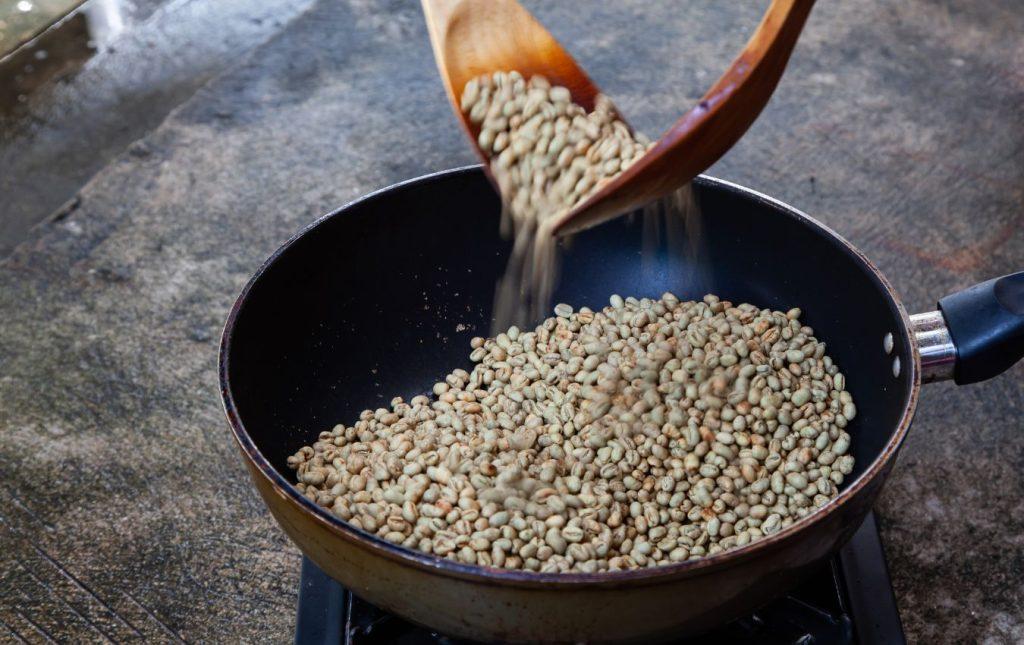 Roasting Coffee in a pan