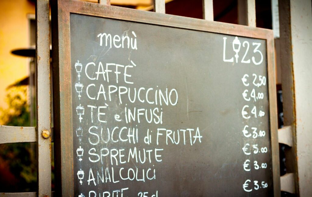 Italian coffee shop